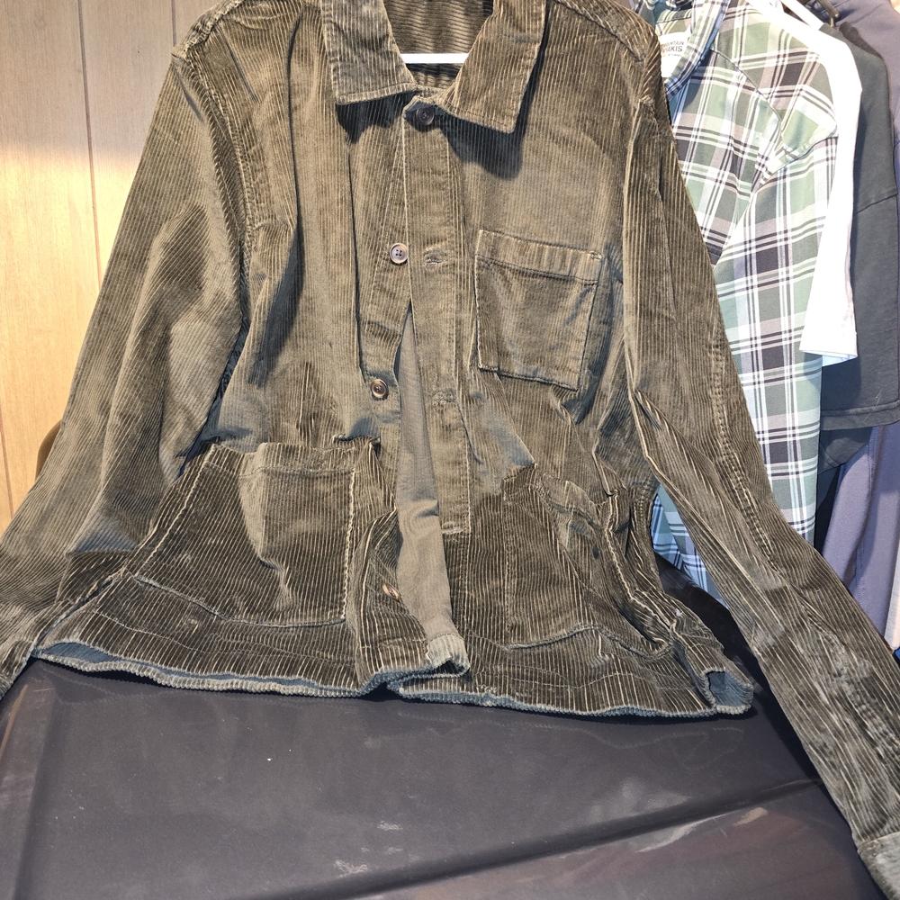 Lands' End Men's Olive Corduroy Jacket Xl